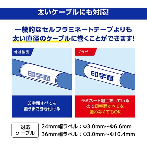 brother Tzeテープ ケーブルマーキング専