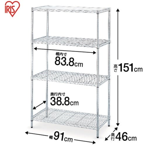 IRIS 104945 メタルラック(ポール径25