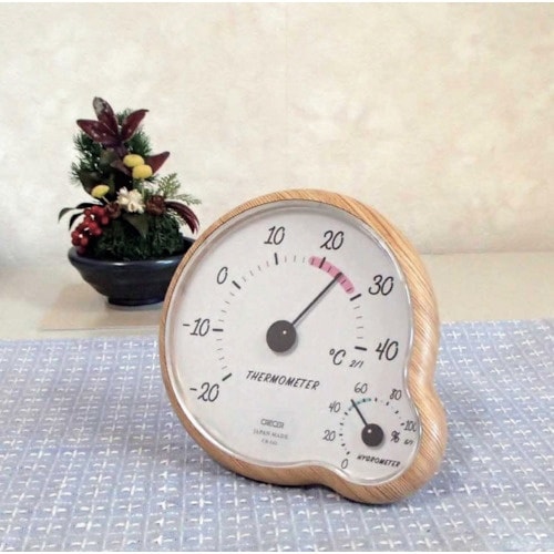 CRECER 木目調 温湿度計 Ceriseースリ