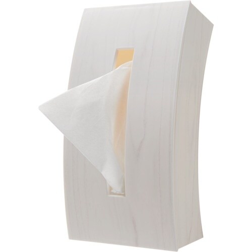 伊勢藤 ティッシュケースBowウッディホワイト