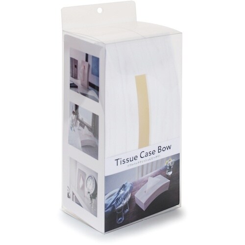 伊勢藤 ティッシュケースBowウッディホワイト