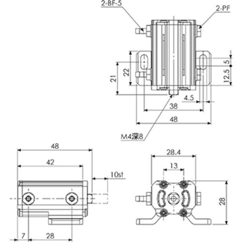 アインツ ミニシリンダー・MCEー10W(複動)