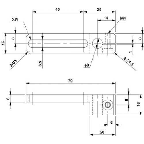 アインツ スライド40BKT・W・φ8