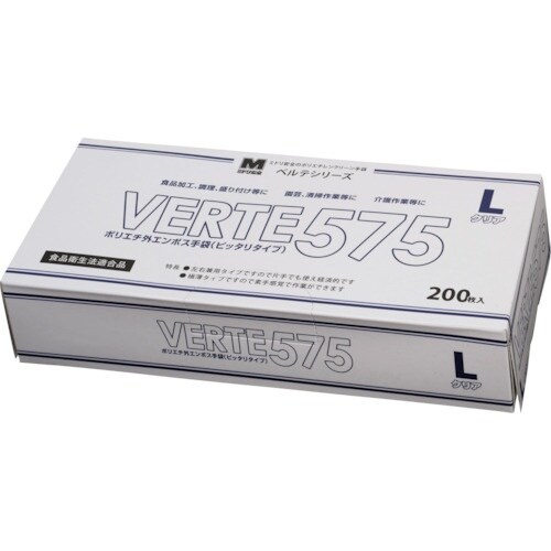 ミドリ安全 ポリエチレン使い捨て手袋 外エンボス