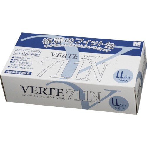 ミドリ安全 ニトリル使い捨て手袋 極薄 粉なし 白