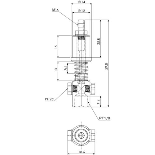 アインツ 吸着金具・回止式・1/8