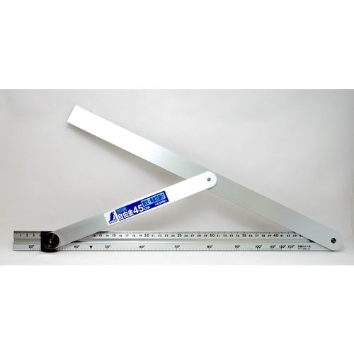 シンワ アルミ自由金 45cm 筋交・角度目盛付