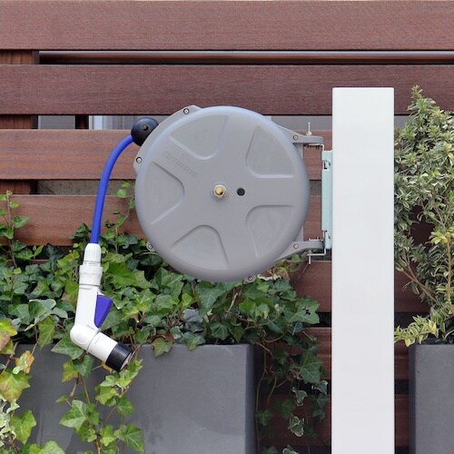 TRIENS 屋外用自動巻き散水ホースリール