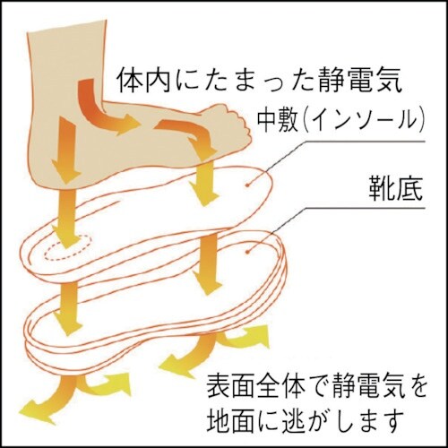 ミドリ安全 静電 超軽量 樹脂先芯入りスニーカーS