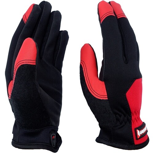 ミタニ 合皮手袋 イージーフィット レッド Lサイ