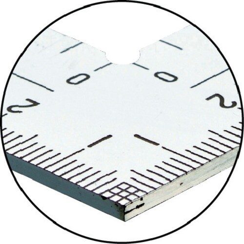 シンワ 曲尺 厚手広巾シルバー15cm 表裏同目マ