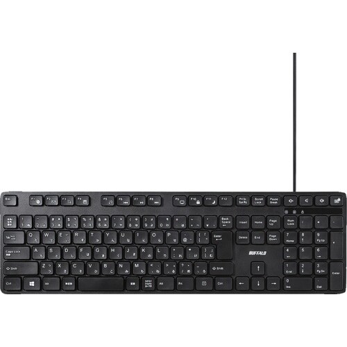BUFFALO 静音設計 有線フルキーボード 日本