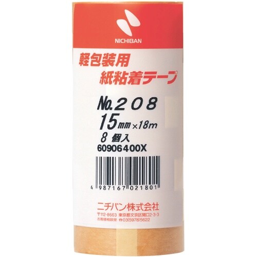 ニチバン 紙粘着テープ208H−15 15mmX1