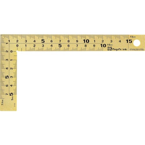 SK 金曲尺 15cm 快段目盛 厚手広巾