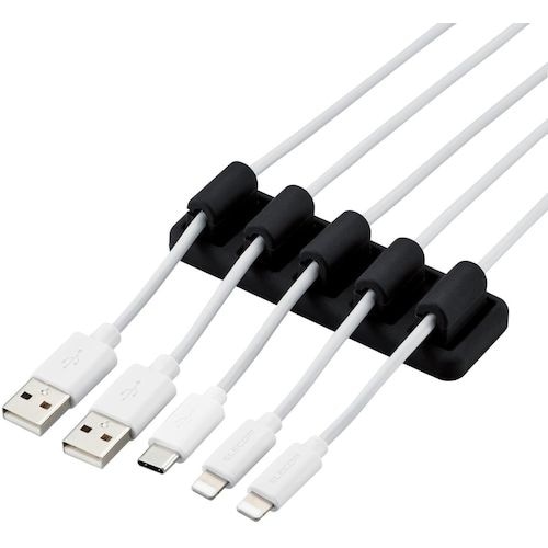 ELECOM ケーブルホルダー 断線防止 マグネッ
