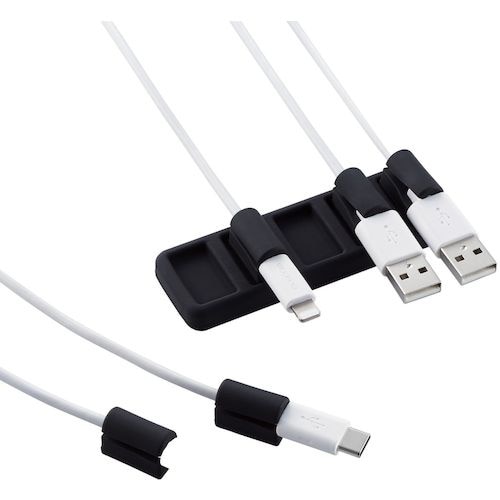 ELECOM ケーブルホルダー 断線防止 マグネッ