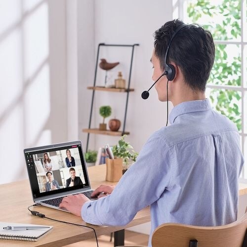 ELECOM 有線ヘッドセット オーバーヘッド型