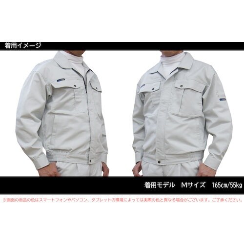 TEAGLES 綿混ブルゾン シルバーグレー 5L