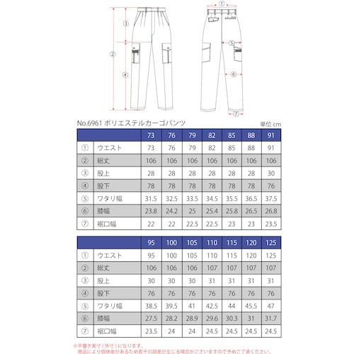TEAGLES ポリエステルカーゴパンツ ネイビー