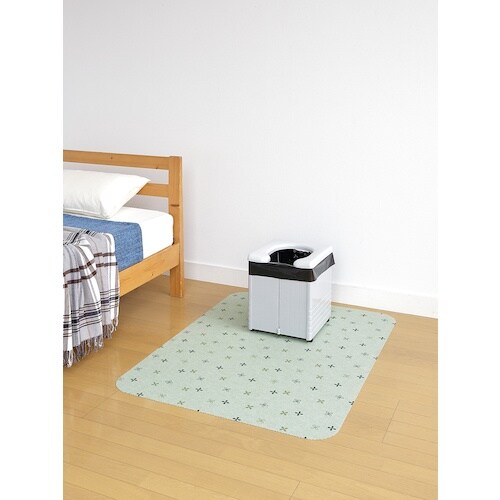 サンコー ポータブルトイレマット 大判 グリーン