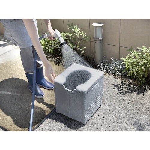 サンコー 簡易ポータブルトイレ グレー