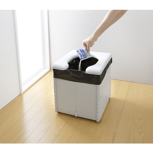 サンコー 簡易ポータブルトイレ グレー