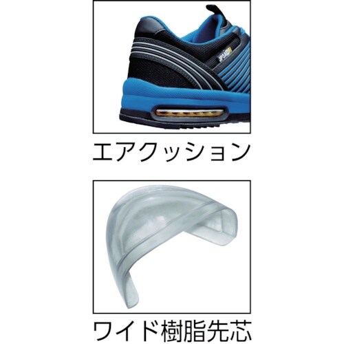 ミドリ安全 静電耐滑ワイド樹脂先芯スニーカー IS