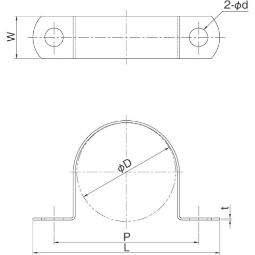 SC 板厚サドルバンド(ボルト穴) ユニクロ 10