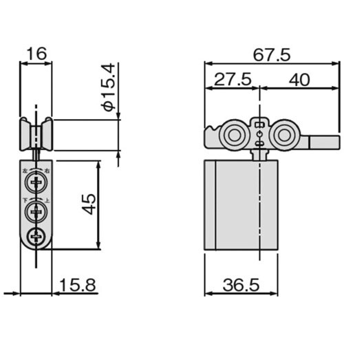 ATOM 上吊式引戸金具AFDシステム用上部吊り車