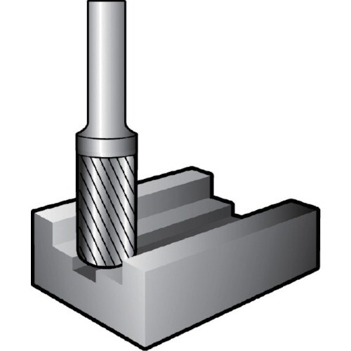 NRS 超硬バー 円筒刃付dカット 刃径6×刃長2