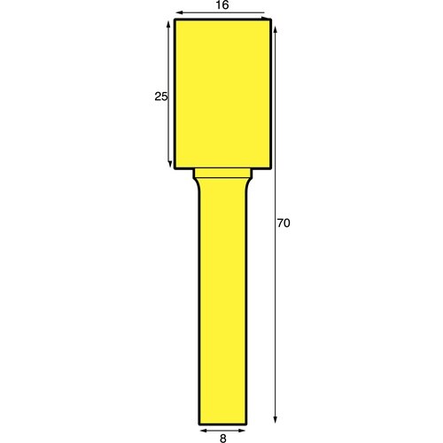 NRS 超硬バー 円筒刃付dカット 刃径16×刃長