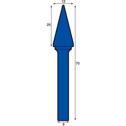 NRS 超硬バー 円錐kカット 刃径12×刃長25