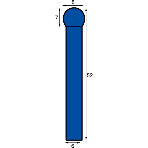 NRS 超硬バー 球cカット 刃径8×刃長7×軸径