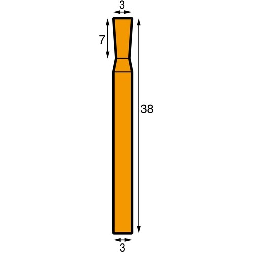 NRS 超硬バー 逆円錐sカット 刃径3×刃長7×