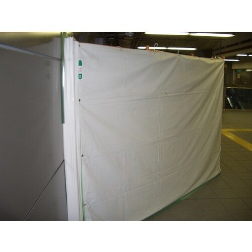 萩原 国産塩ビ防炎シート 養生用 ホワイト 10m