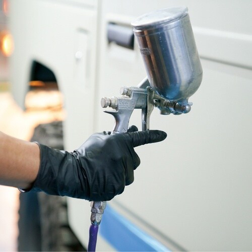 トワロン 使い捨て手袋 制電ニトリル極うす手袋 M