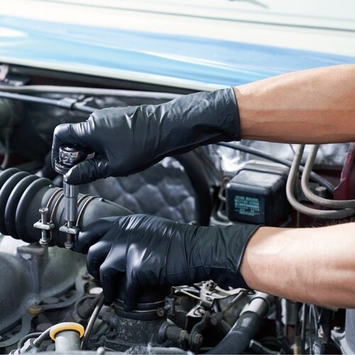 トワロン 使い捨て手袋 制電ニトリル極うす手袋 L