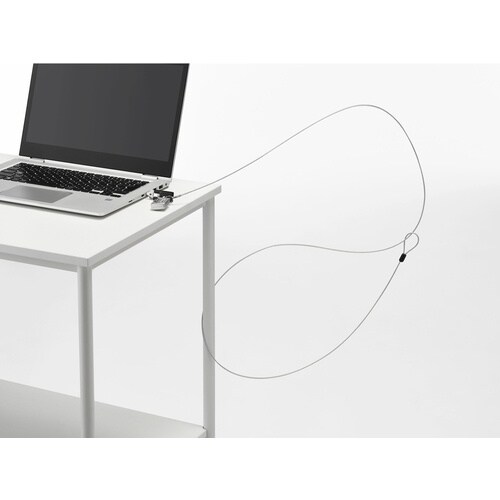 BUFFALO 3桁ダイヤル式南京錠+ワイヤー付