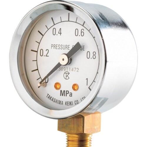 高島 小型圧力計(A枠立型・φ40)圧力レンジ0.