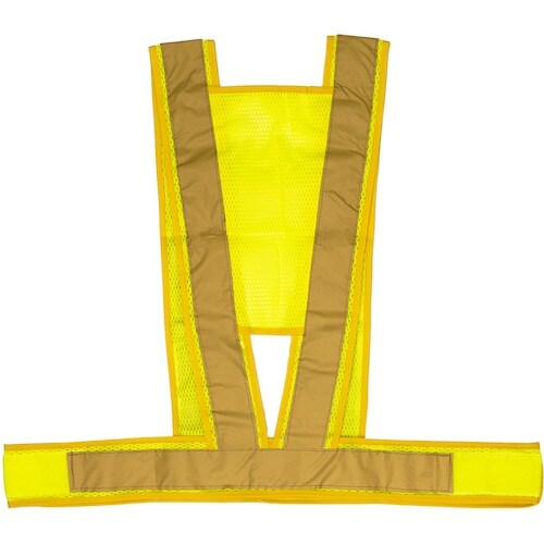 岡潮 夏用爽快フィットベスト 黄×金反射材
