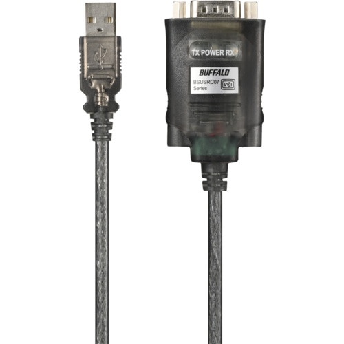 BUFFALO USBシリアル変換ケーブル ブラッ