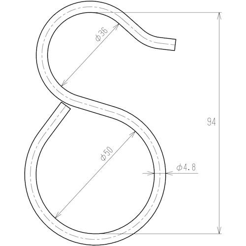 ニッサチェイン 単管用フックP型 IPH−48 鉄