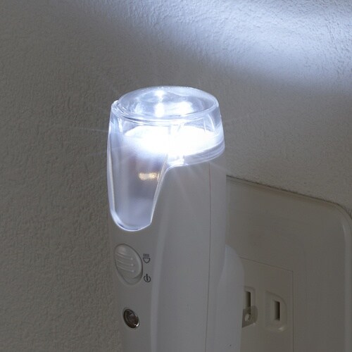 YAZAWA 充電式LEDセンサーナイトライトホワ