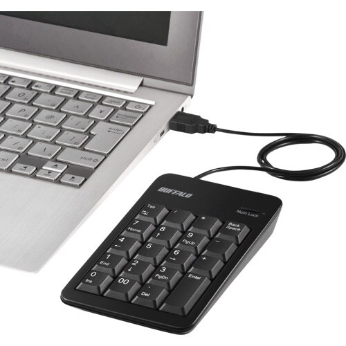 BUFFALO 有線テンキー 抗菌仕様・Tabキー