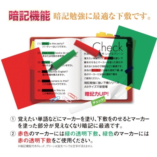 共栄プラスチック 色透明下敷 A5判 グリーン