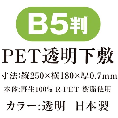 共栄プラスチック PET透明下敷 B5