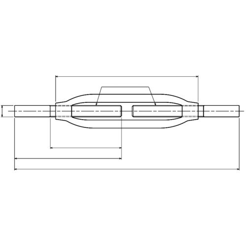 TAIYO 枠式ターンバックル ストレート 黒 9