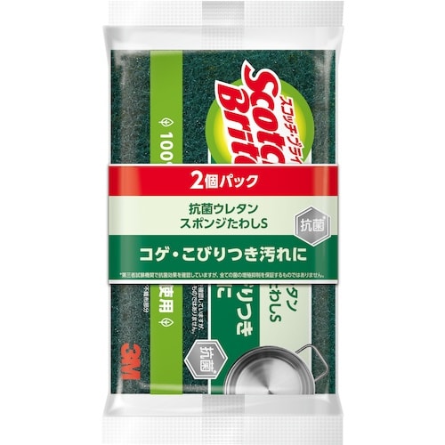 3M スコッチブライト 抗菌ウレタンスポンジ゛たわ