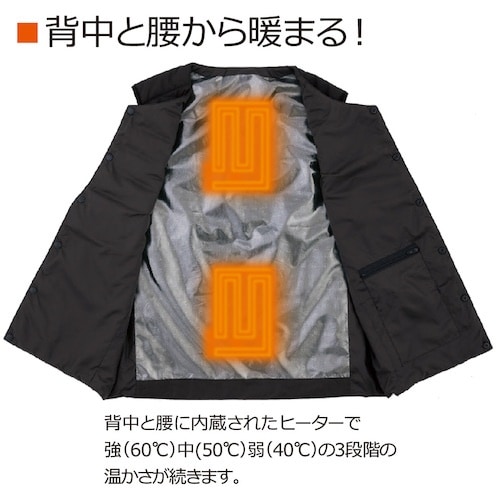 岡潮 洗濯できる電熱ベスト+モバイルバッテリー10