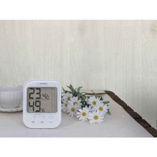dretec デジタル温湿度計「モスフィ」 ホワイ